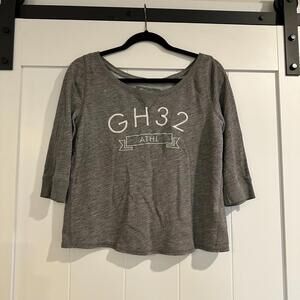 GILLY HICKS HOLLISTER Gray Open‎ Back Logo Sweatshirt Size Small